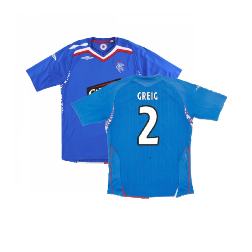 Rangers 2007-08 Home Shirt (Excellent) (GREIG 2)
