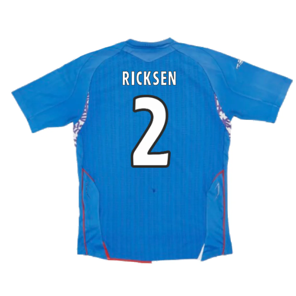 Rangers 2007-08 Home Shirt (Excellent) (RICKSEN 2) - Image 2