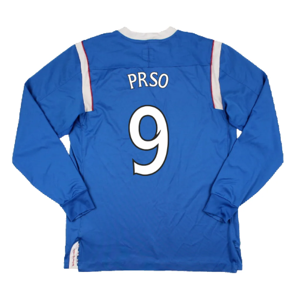 Rangers 2011-12 Home Long Sleeve Shirt (Sponsorless) (S) (Good) (Prso 9) - Image 2