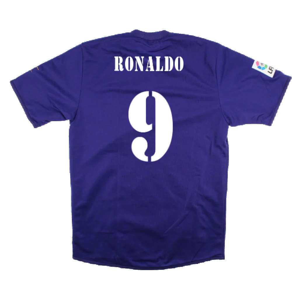 Real Madrid 2001-02 Anniversary Third Shirt (S) (Excellent) (Ronaldo 9) - Image 2