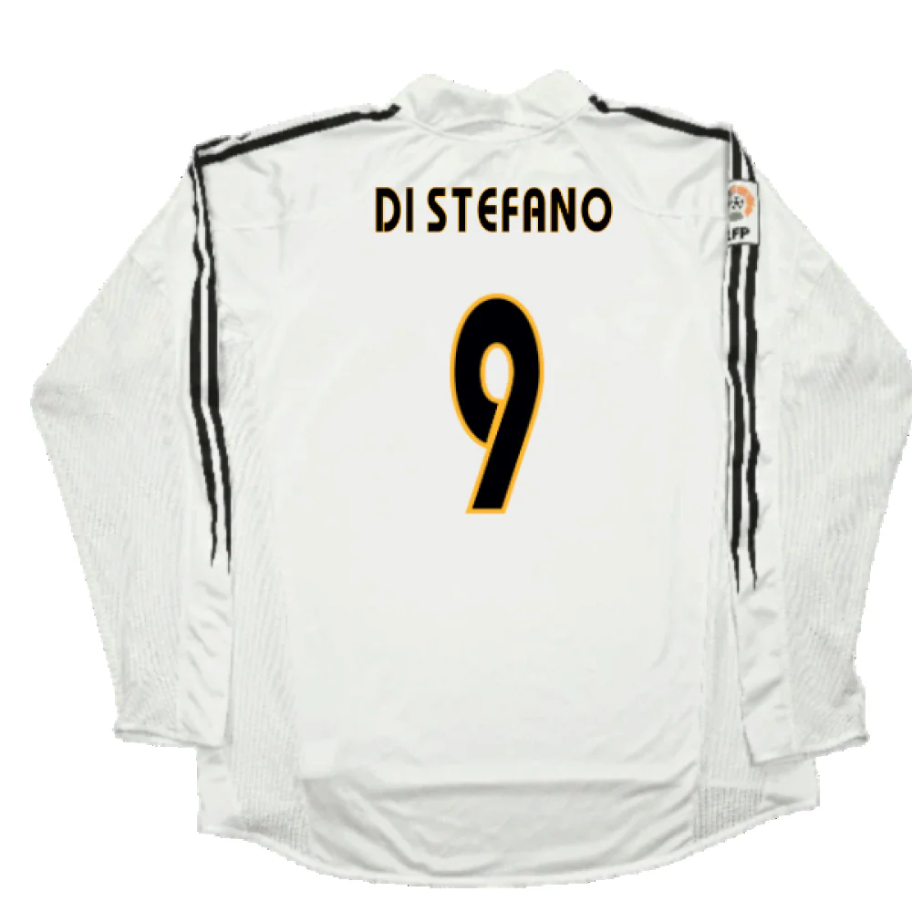 Real Madrid 2003-04 Home Long Sleeve Shirt (M) (Mint) (Di Stefano 9) - Image 2
