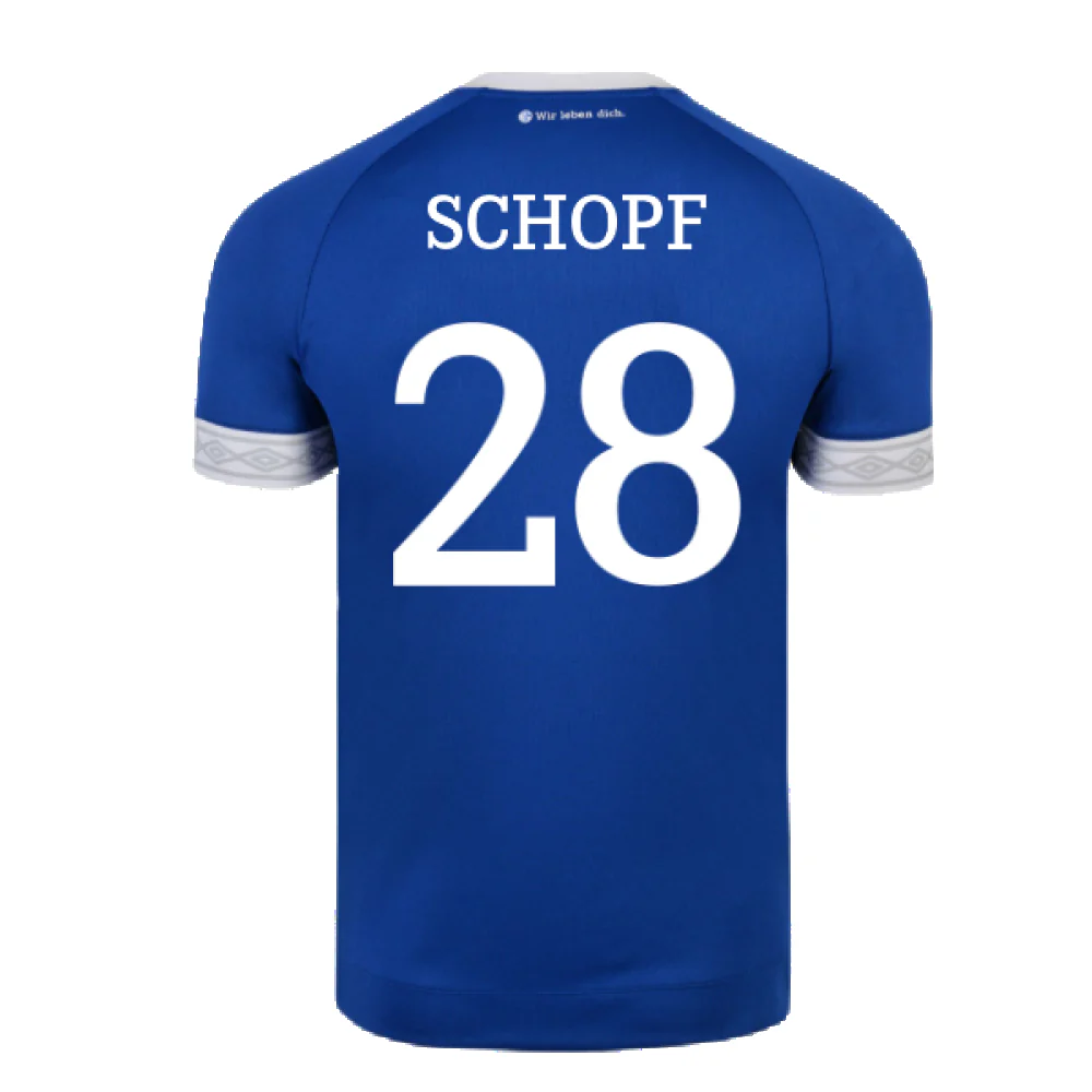 Schalke 2018-19 Home Shirt (2XL) (Excellent) (Schopf 28) - Image 2