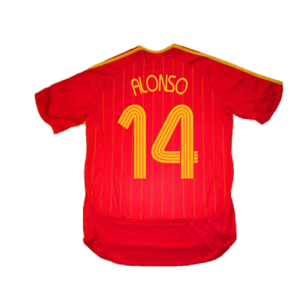Spain 2006-08 Home Shirt (S) (Excellent) (Alonso 14) - Image 2