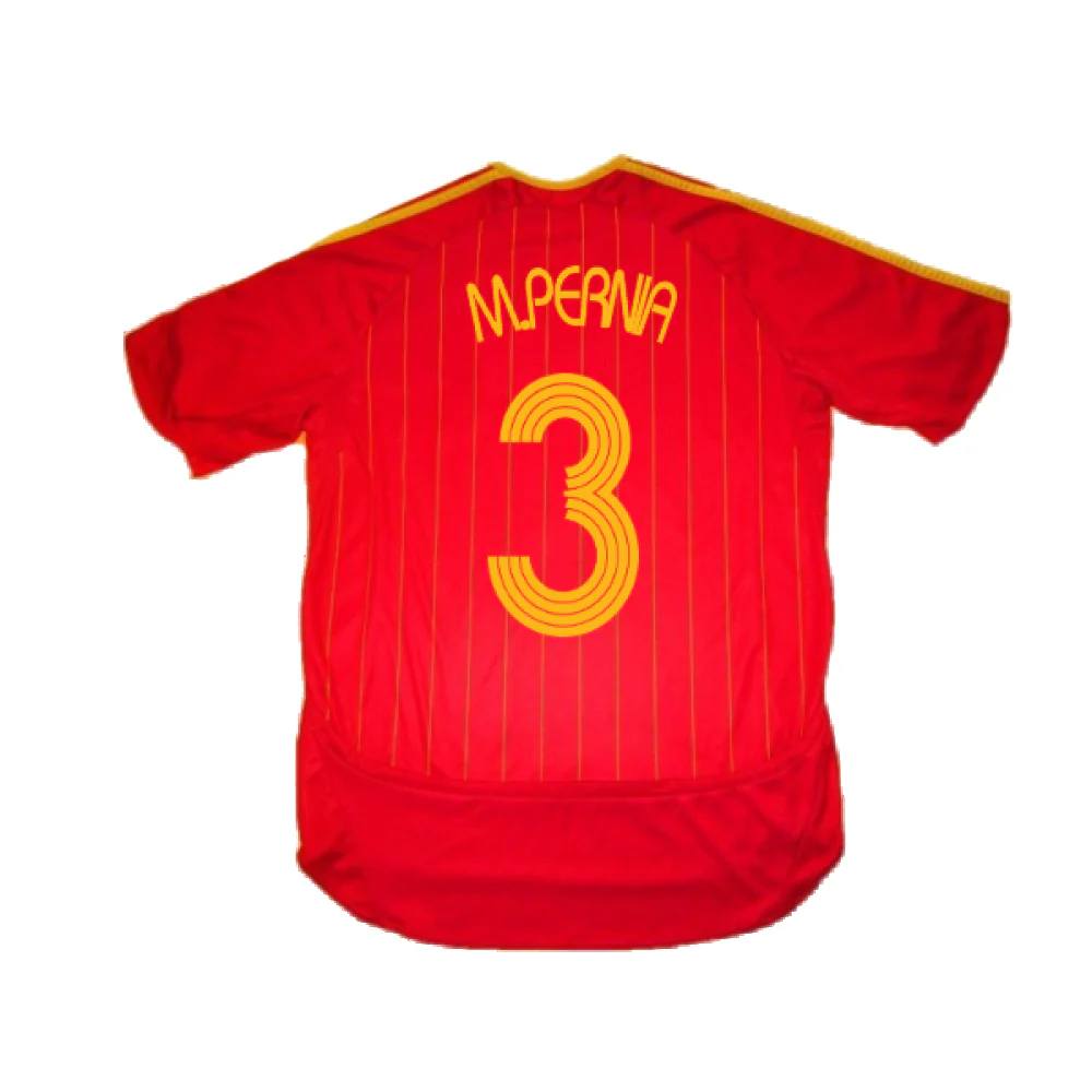 Spain 2006-08 Home Shirt (S) (Excellent) (M.Pernia 3) - Image 2