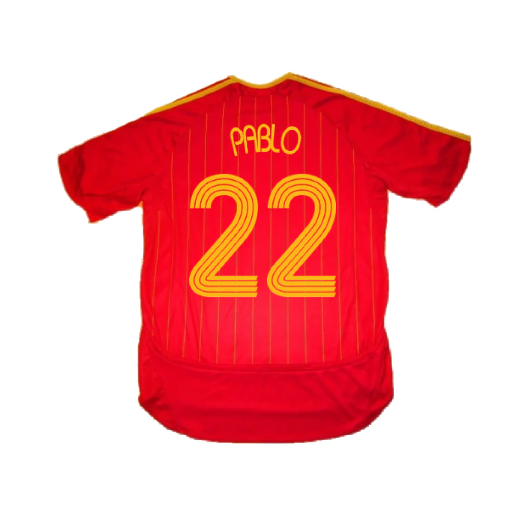 Spain 2006-08 Home Shirt (S) (Excellent) (Pablo 22) - Image 2