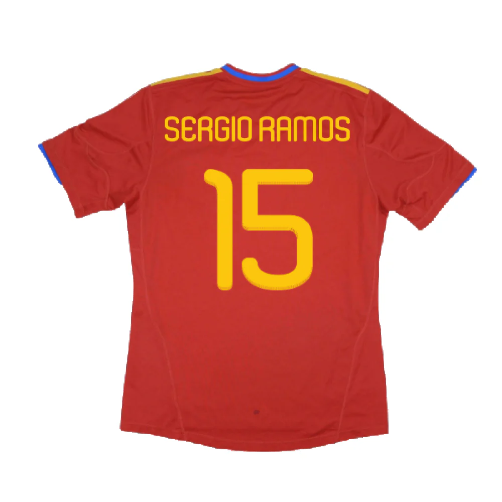 Spain 2010-11 Home Shirt (XL) (Excellent) (Sergio Ramos 15) - Image 2