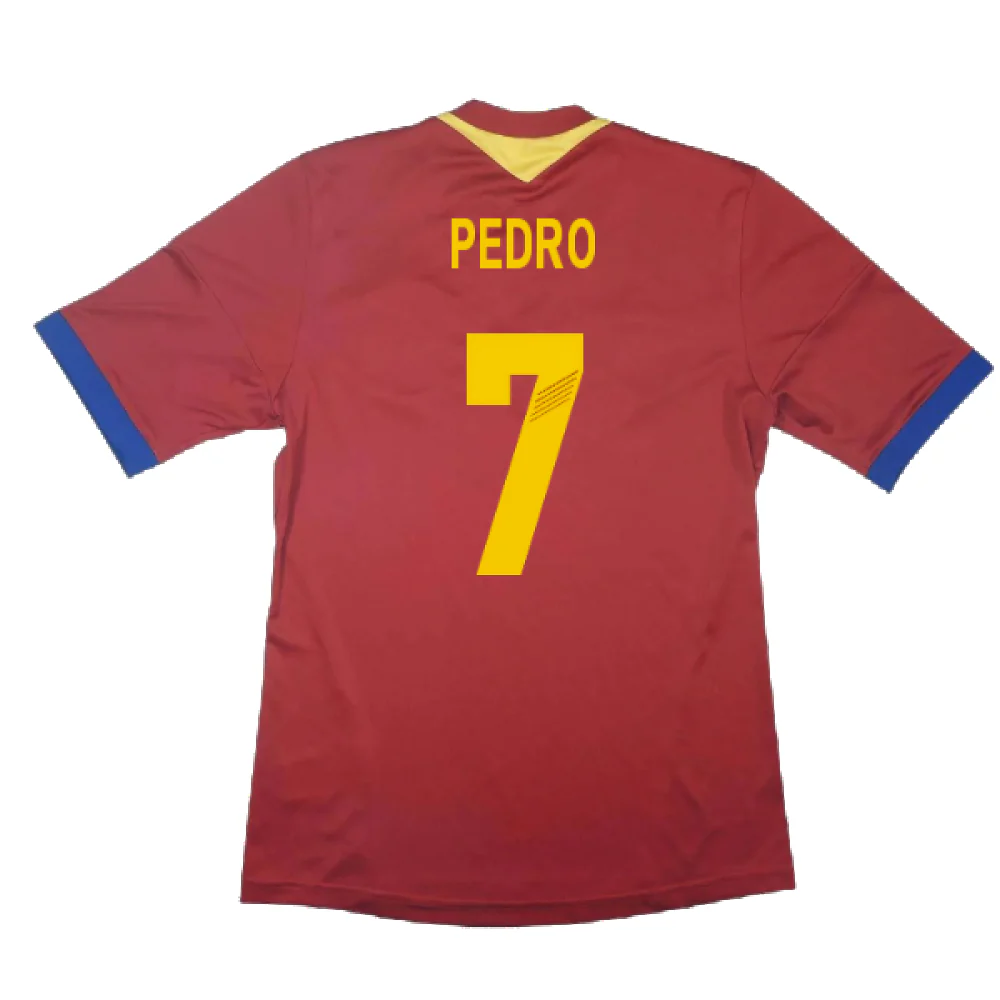 Spain 2013-14 Home Shirt (S) (Excellent) (Pedro 7) - Image 2