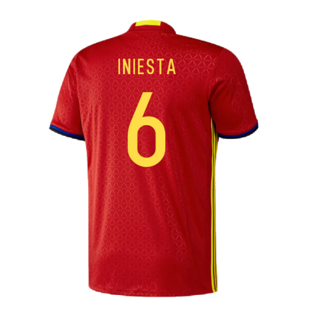 Spain 2016-17 Home Shirt (XS) (Excellent) (Iniesta 6) - Image 2