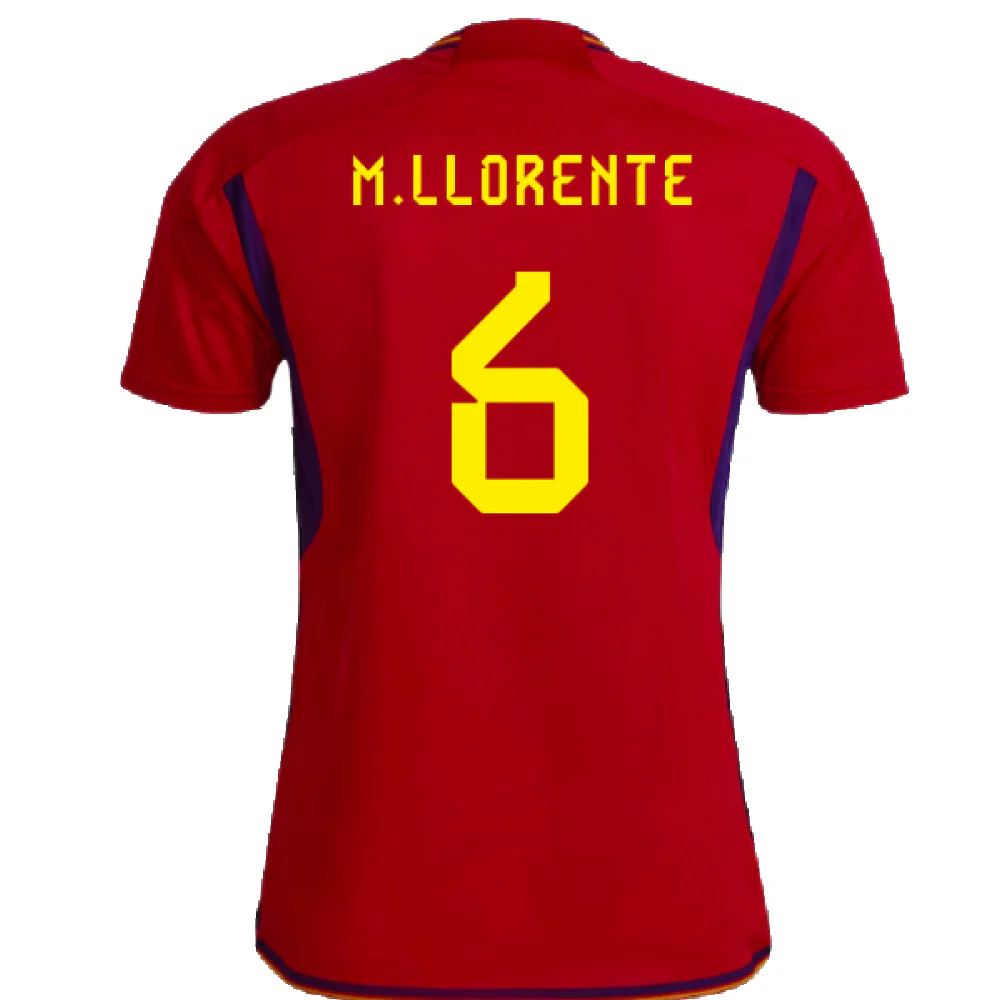 Spain 2022-23 Home Shirt (Womens XL-) (M.Llorente 6) (Mint) - Image 2