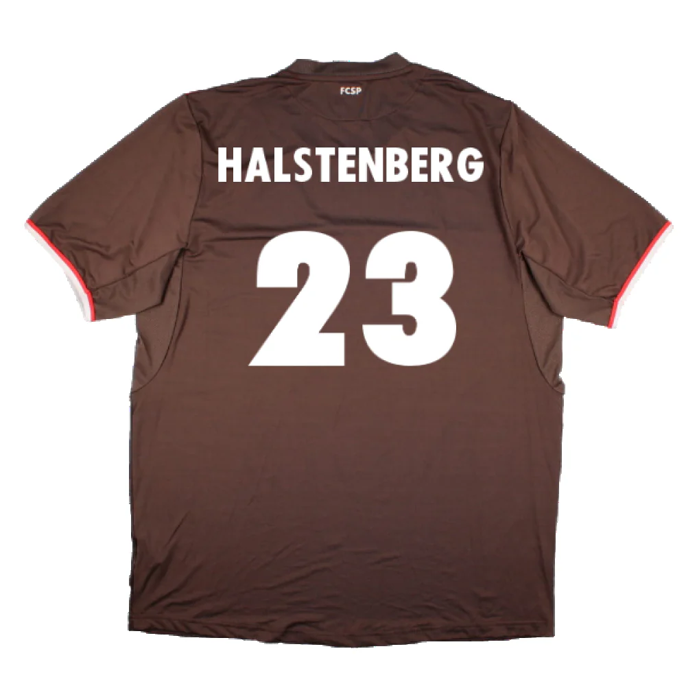 St. Pauli 2013-14 Home Shirt (Sponsorless) (XXL) (Mint) (Halstenberg 23) - Image 2
