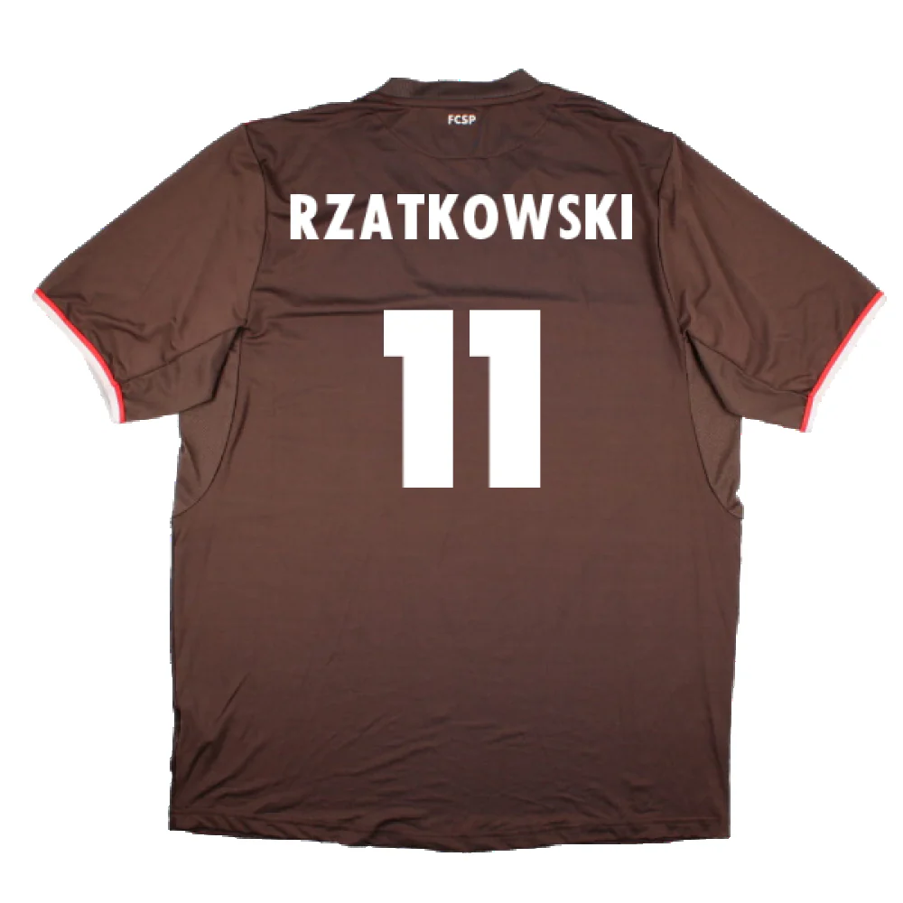 St. Pauli 2013-14 Home Shirt (Sponsorless) (XXL) (Mint) (Rzatkowski 11) - Image 2