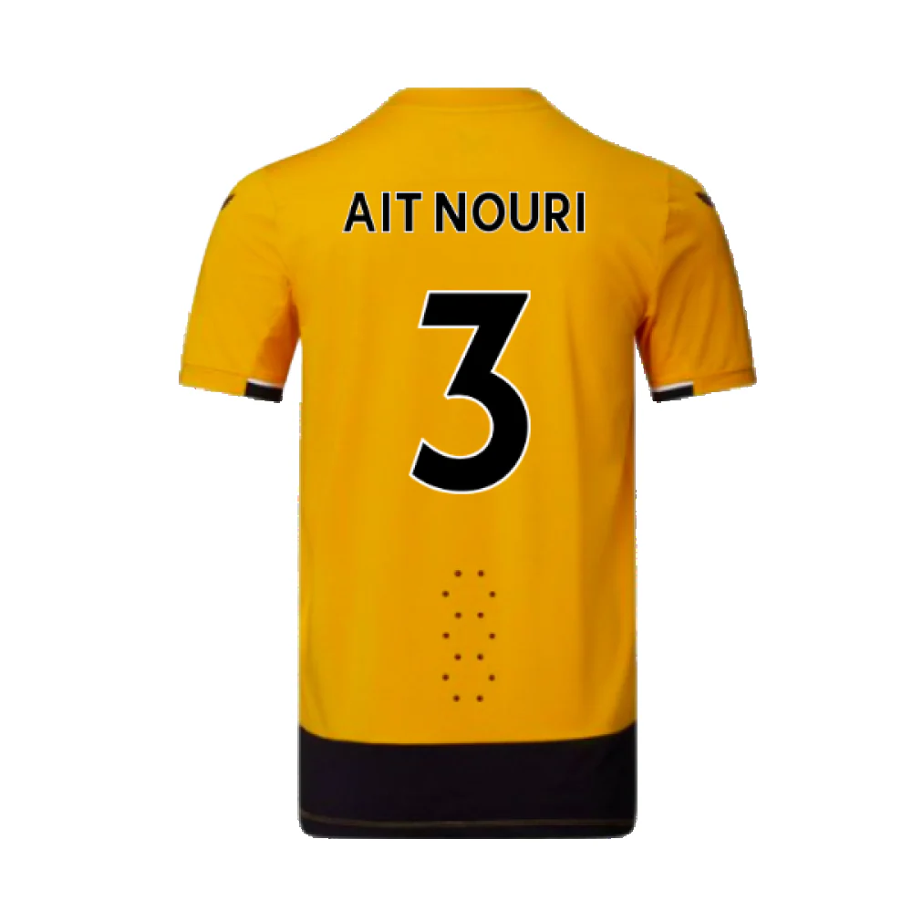 Wolves 2022-23 Pro Home Shirt (Sponsorless) (M) (Excellent) (AIT NOURI 3) - Image 2