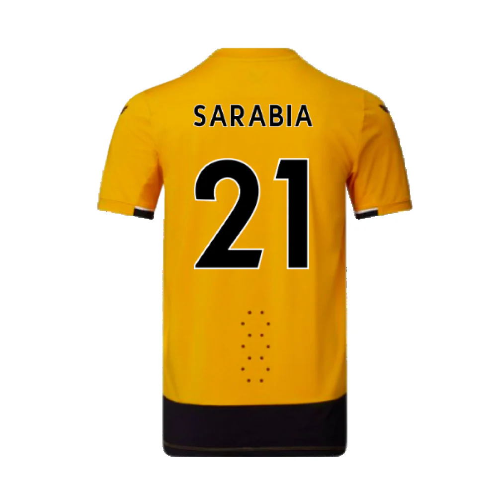 Wolves 2022-23 Pro Home Shirt (Sponsorless) (S) (Mint) (Sarabia 21) - Image 2