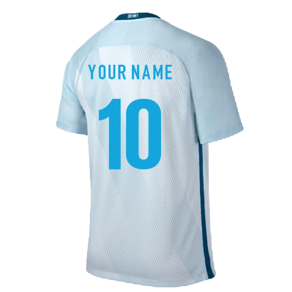 Zenit 2016-18 Away Shirt (S) (Your Name 10) (Very Good) - Image 2